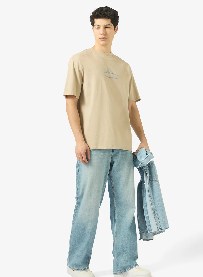 Ripples  Mens Drop Shoulder T-shirt for Men | Best Price UAE