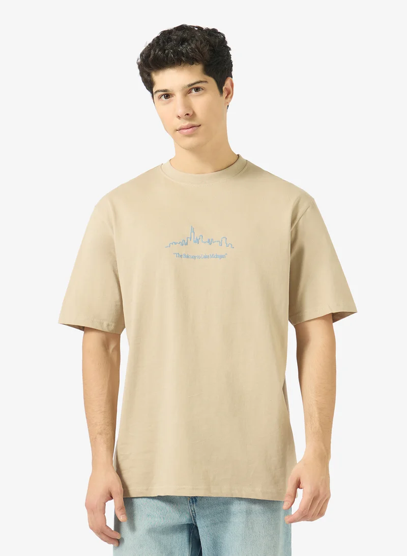 Ripples Mens Drop Shoulder T-shirt