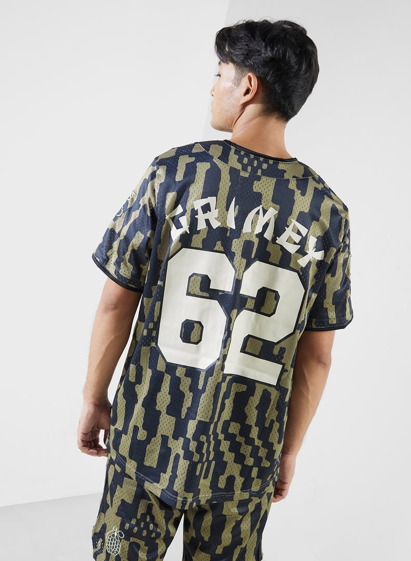 Grimey Lucky Dragon Mesh Baseball Jersey - Image 1