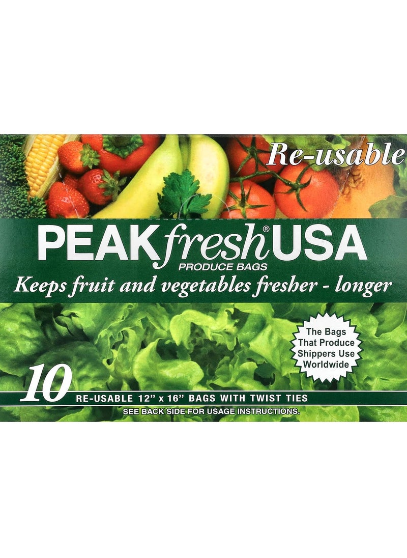 PEAKfresh Reusable Produce Bags Set Of 10  - Image 1