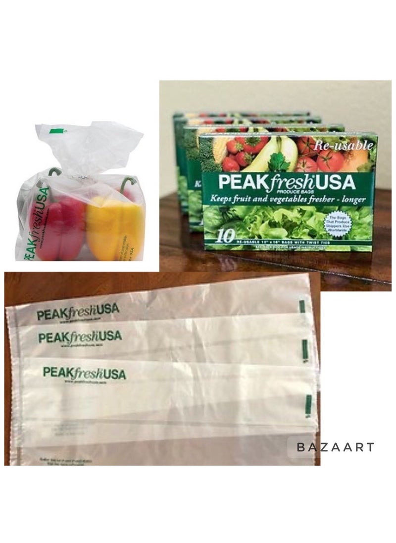 PEAKfresh Reusable Produce Bags Set Of 10  - Image 4