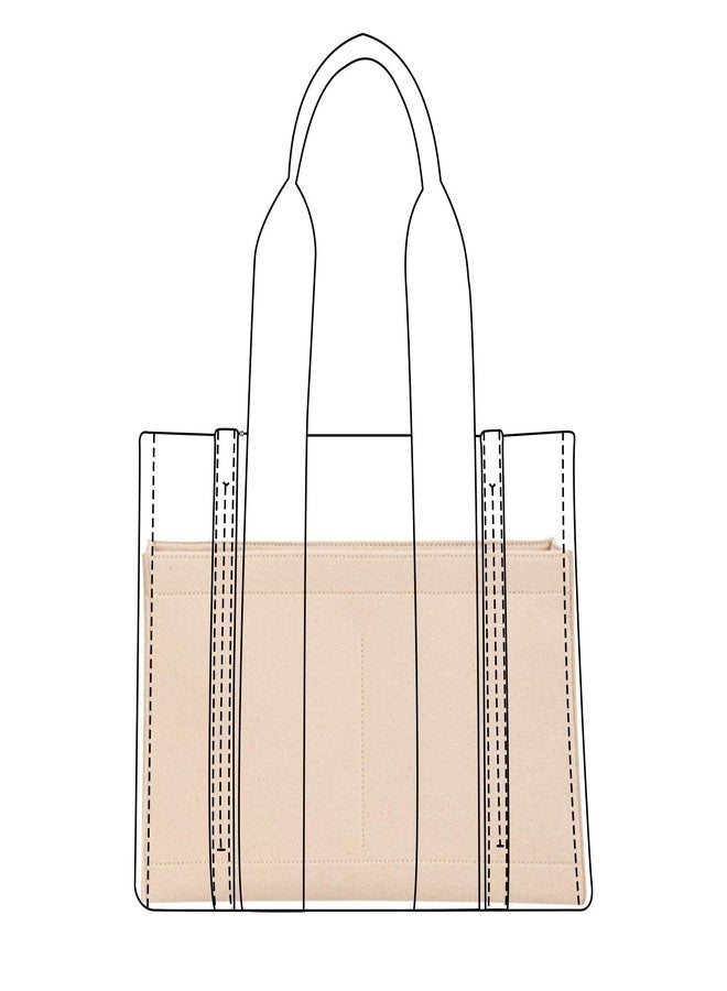Lckaey tote bag organizer for purse Handbag Organizer in Bag insert Felt wallet Y066Khaki-M - Image 2