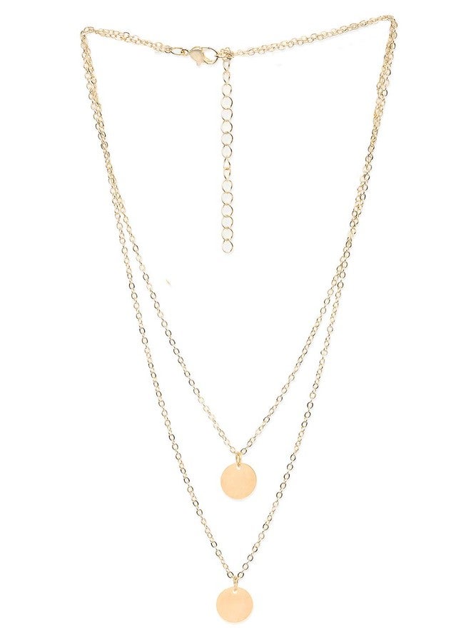 OOMPHelicious Jewellery Set of 2 Gold Tone Link Chain Heart & Lock Multi Layer Necklaces for Girls & Women - Image 3