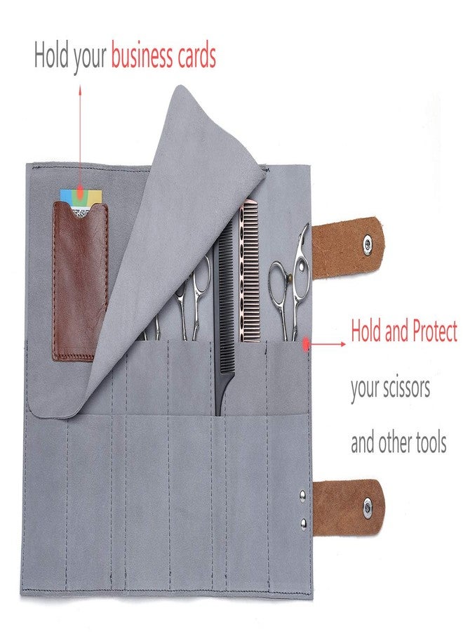 برفهير حقيبة حمل مقصات تصفيف الشعر من بيرفيهير - حقيبة أدوات تصفيف الشعر مزودة بـ 12 جيبًا لمقصات الصالون - Image 4