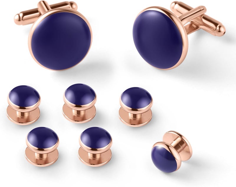 Zealmer 316L Stainless Steel Cufflinks Shirt Studs Business Wedding Gifts for Men - Image 1