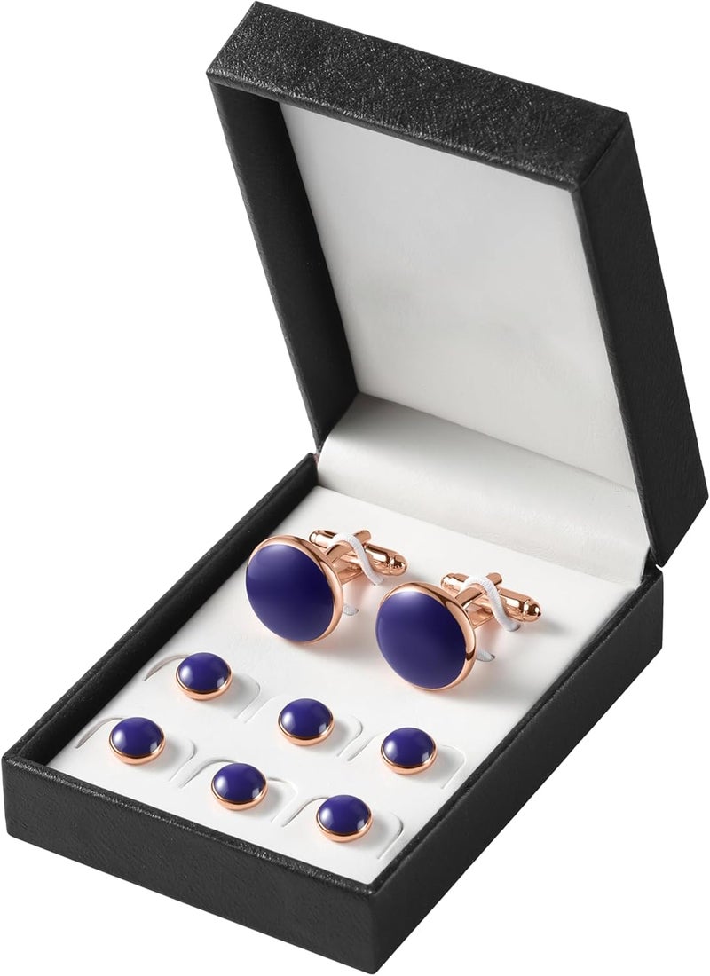 Zealmer 316L Stainless Steel Cufflinks Shirt Studs Business Wedding Gifts for Men - Image 2