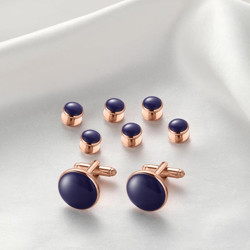 Zealmer 316L Stainless Steel Cufflinks Shirt Studs Business Wedding Gifts for Men - Image 4