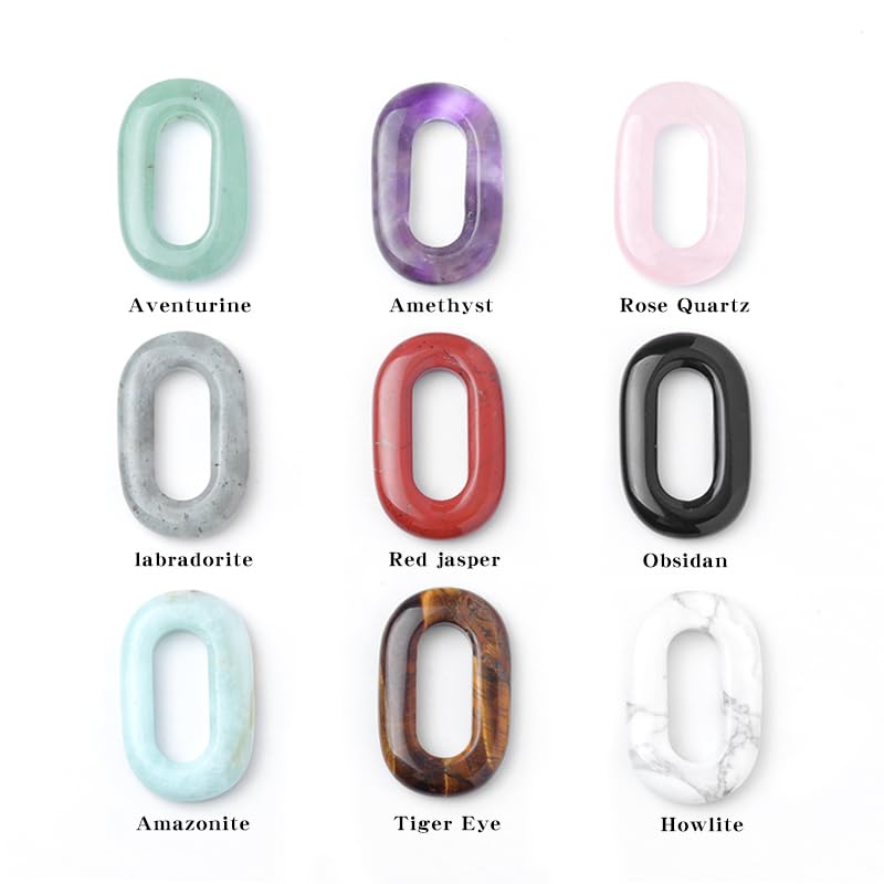 Zotoone 4pcs Natural Stone Pendants Circular Shape Exquisite Specfic Mixed Agate Crystal Stone Charms for Jewelry Making Necklace - Image 2