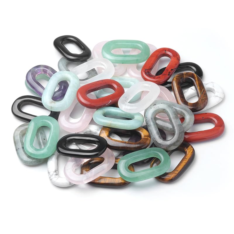 Zotoone 4pcs Natural Stone Pendants Circular Shape Exquisite Specfic Mixed Agate Crystal Stone Charms for Jewelry Making Necklace - Image 1