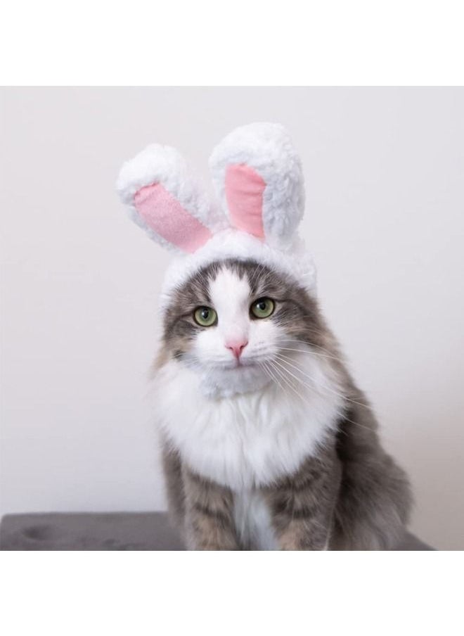 Neostyle Neostyle Cute Party Costume Headwear for Small Kitten White Rabbit  - Image 3