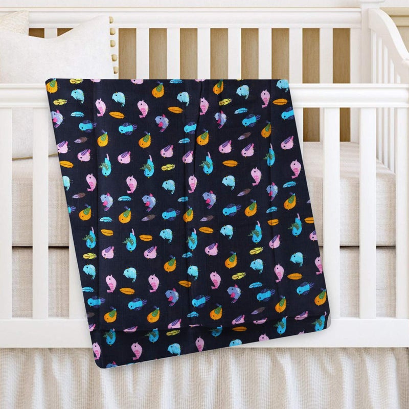 POLKA TOTS 100% Organic Muslin Cotton Soft Swaddle For New Born Infants Baby Kids - Large Size (Up To 6 Months, Bird), Multicolor - Image 4