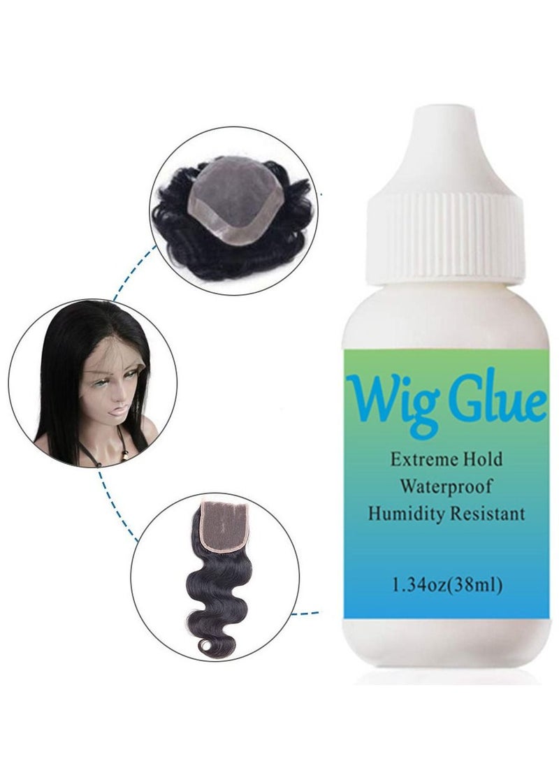 Generic - Wig Glue 38ml Waterproof Lace Front Wig Glue with Wig Glue Remover 30ml - Image 1