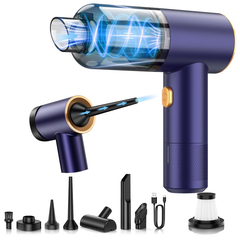 Vizeusvac Handheld Car Vacuum Portable Cordless,18000PA High Power Vacuum Cleaner with Brushless Motor.7 in 1 Mini Hand Held Vacuum Rechargeable AirDuster/Blower for Car,Home,Ofice,Pet - Image 1