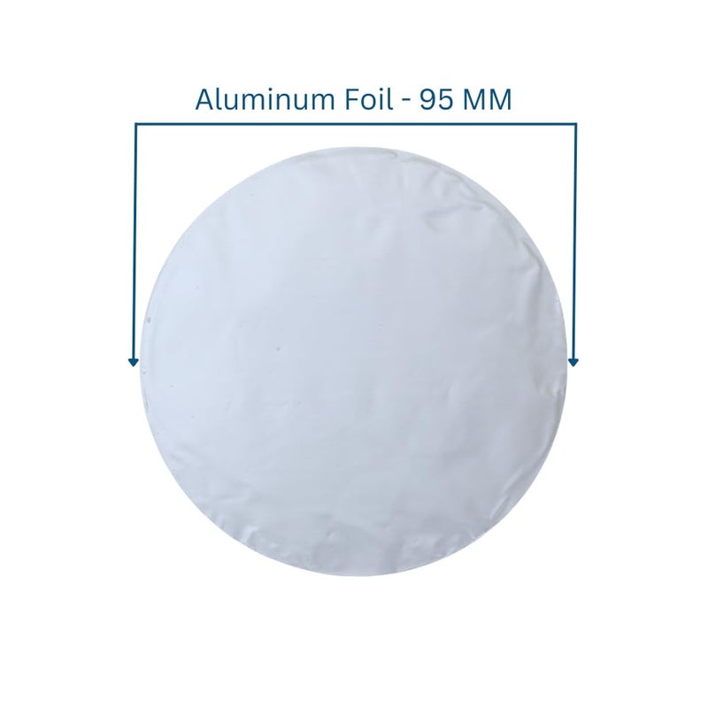 Smartpack Aluminum Foil for Packing of HDPE (Without Transparent) Plastic Jars Material | Sealing, Bottle Packing, Silver Foil | One Piece Seal Liner | Size 95MM with 1000Piece - Image 2