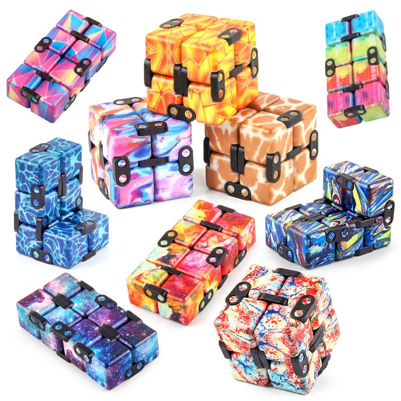 Infinite Folding Decompression Uv Printing Small Rubik'S Cube Finger Vent Toy Second-Order Flip Square Infinite Star Rubik'S Cube - Image 2