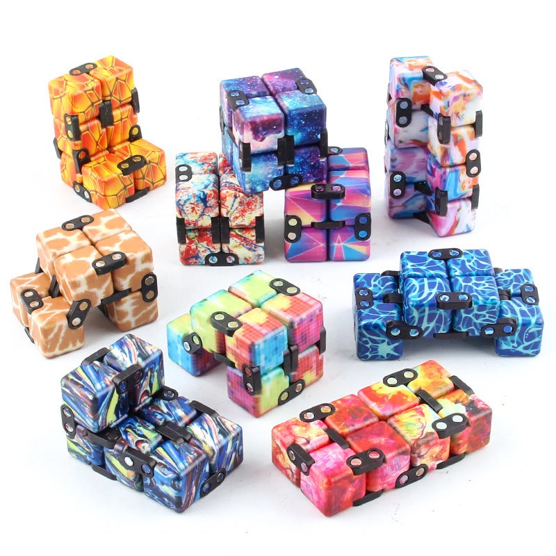 Infinite Folding Decompression Uv Printing Small Rubik'S Cube Finger Vent Toy Second-Order Flip Square Infinite Star Rubik'S Cube - Image 5