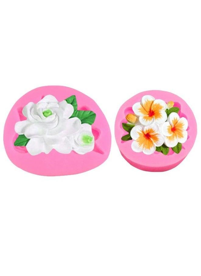Generic - Egg Flower Gardenia Silicone Mold Fold Cake Chocolate Decorative DIY Baking Mold-Specifications:Plumeria Gray - Image 1