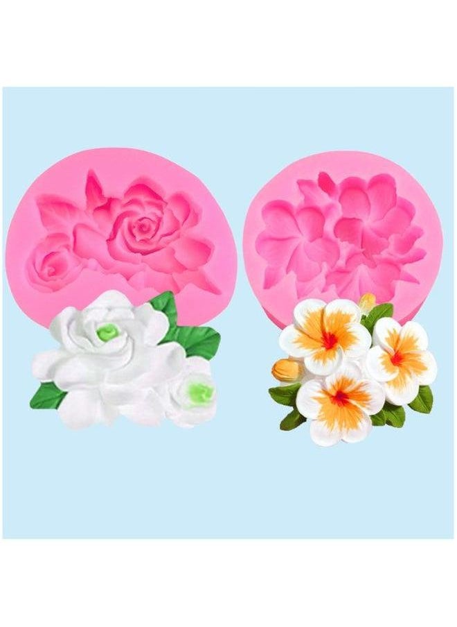 Generic - Egg Flower Gardenia Silicone Mold Fold Cake Chocolate Decorative DIY Baking Mold-Specifications:Plumeria Gray - Image 1
