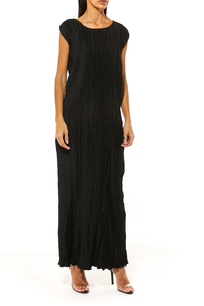 Moistreet Crushed Harir Maqsood Maxi Dress