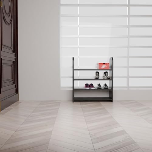 flux Elegance 4-Tier Shoe Rack, Black, Particle Board with Laminate Finish, Multipurpose Storage Organizer, 50x20x60 cm, Durable & Eco-Friendly Wooden Shelf for Shoes and More - Image 5
