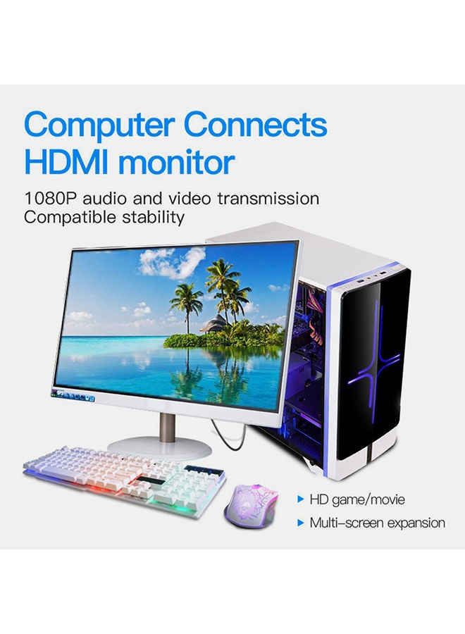 NIBEMINENT HDMI Splitter 3 Port Hub Box 1080P HD 1.4 Auto Switch In 1 Out Switcher Black - Image 3