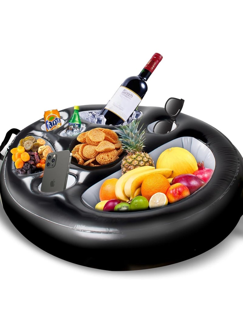 حامل المشروبات العائمة, اكسسوارات حوض السباحة الساخن, حامل المشروبات العائمة للحوض الساخن, حامل المشروبات حوض السباحة للنفخ عائم مع 8 ثقوب, اكسسوارات حوض السباحة للبالغين - Image 1