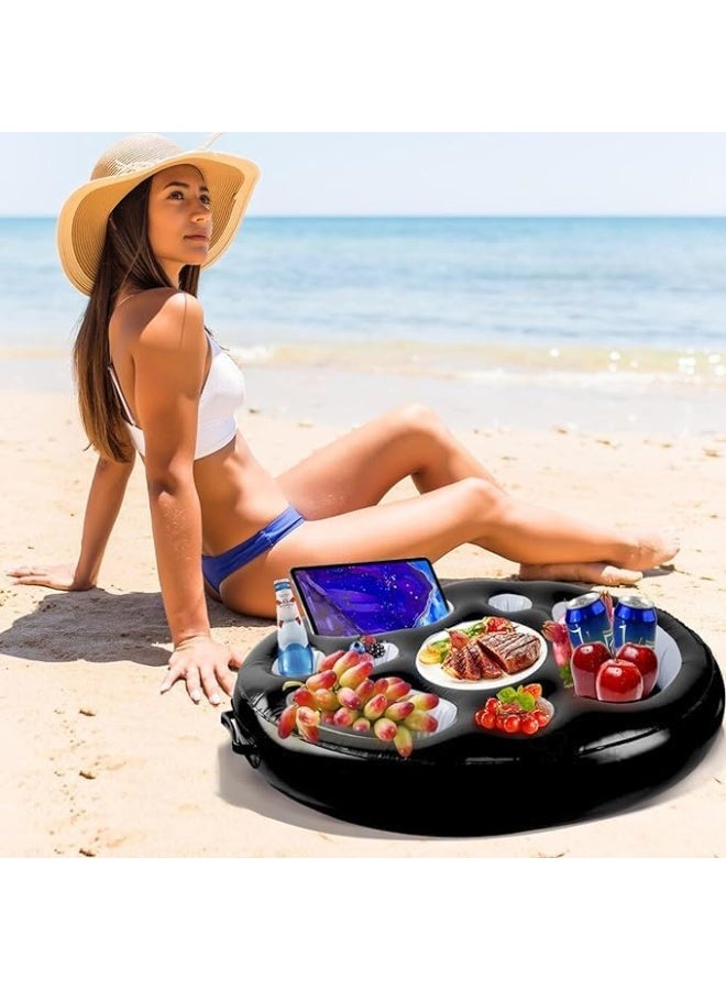 حامل المشروبات العائمة, اكسسوارات حوض السباحة الساخن, حامل المشروبات العائمة للحوض الساخن, حامل المشروبات حوض السباحة للنفخ عائم مع 8 ثقوب, اكسسوارات حوض السباحة للبالغين - Image 3