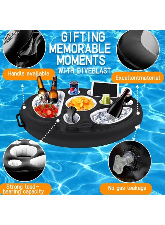 حامل المشروبات العائمة, اكسسوارات حوض السباحة الساخن, حامل المشروبات العائمة للحوض الساخن, حامل المشروبات حوض السباحة للنفخ عائم مع 8 ثقوب, اكسسوارات حوض السباحة للبالغين - Image 4