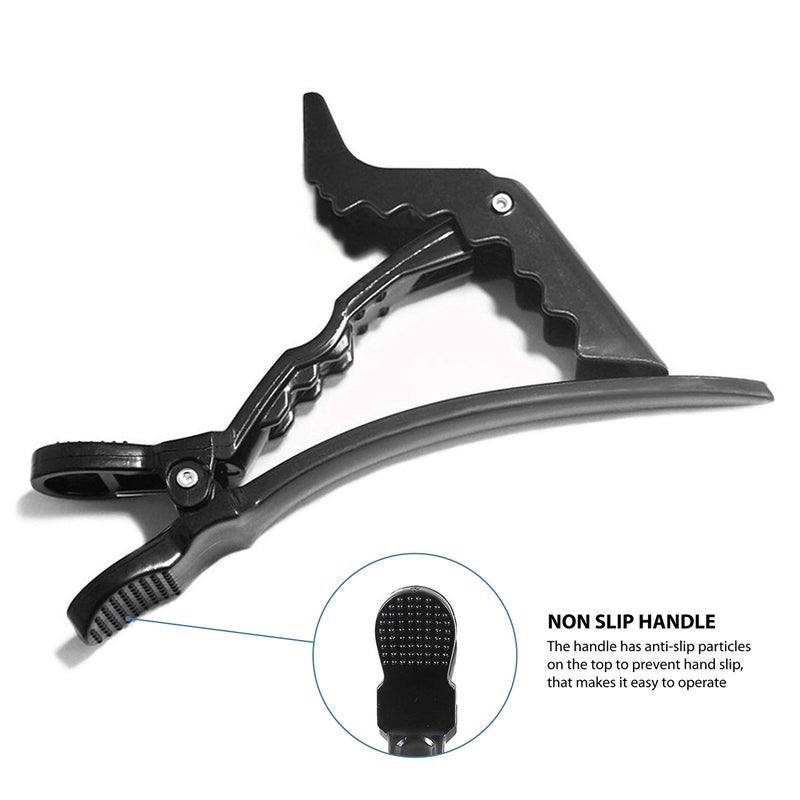 Deke Home - 4.3-Inch Alligator Hair Clips with Teeth â€“ Professional Salon Hair Sectioning Clips for Styling, Cutting & Coloring â€“ Non-Slip Grip, Durable Plastic, Black, Pack of 24 - Image 5