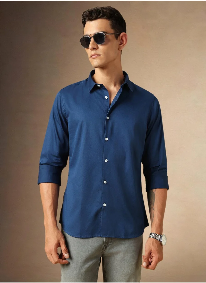 دينيس لينغو Navy Shirt For Men