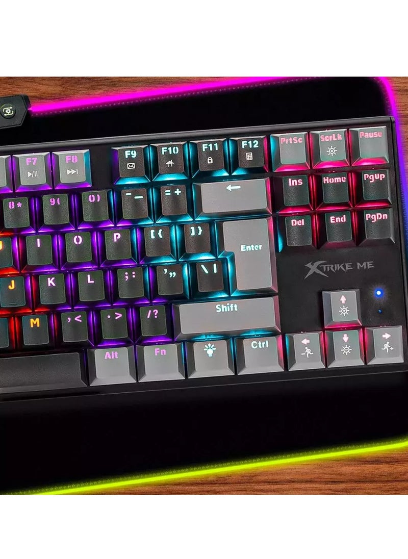 XTRIKE ME - GK989B Gaming Mechanical Keyboard - Red Switches - Rainbow LED Lighting - Image 1