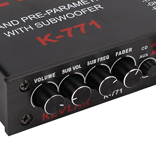 Dpofirs Car Audio Graphic Equalizer, 7 Bands EQ Car Amplifier Graphic Equalizer with Adjustment High Level Input EQ, Car Amplifier Equalizers for Boat RV RTV Motorcycle Car Stereo - Image 5