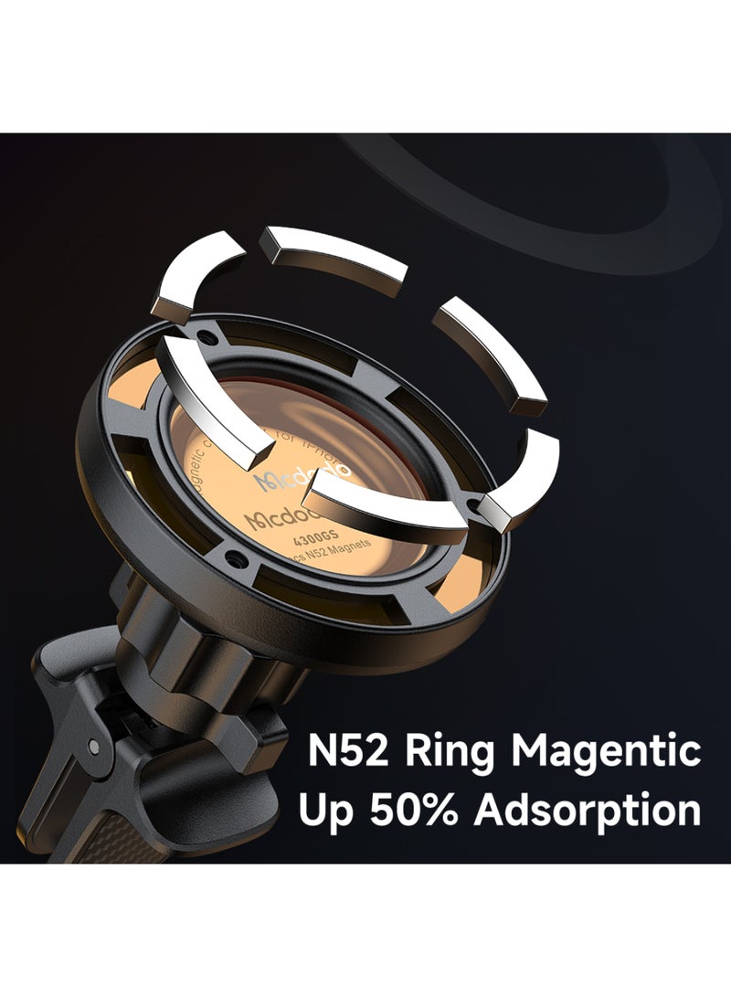 مكدودو Mcdodo حامل هاتف مغناطيسي للسيارة، دوران 360 درجة، تثبيت قوي - Image 4