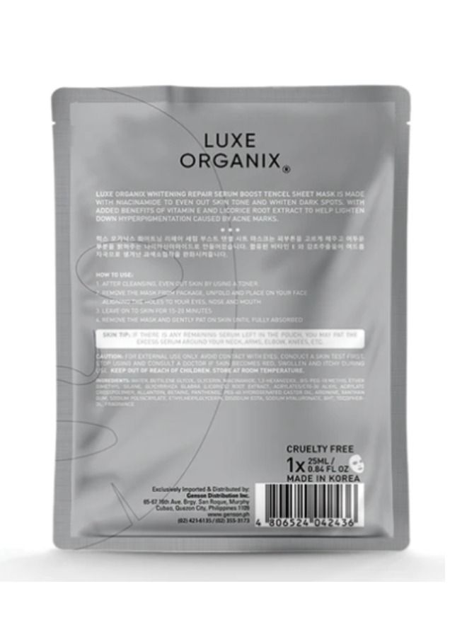 LUXE ORGANIX Whitening Repair Serum Boost Tencel Sheet Mask 25 ml  - Image 2