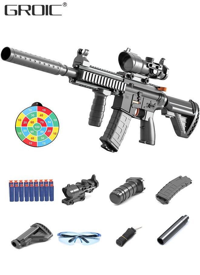 GROIC - Toy Gun Light and Soft Bullets Education Toy,Blaster Gun M416,Double Mirror Effect Toy Guns,DIY Toy with Rich Accessories ,Shooting Games Toys for Kids, Kids Holiday Birthday Gifts - Image 1
