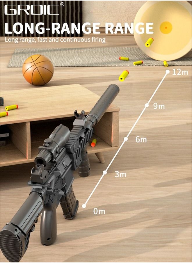 GROIC - Toy Gun Light and Soft Bullets Education Toy,Blaster Gun M416,Double Mirror Effect Toy Guns,DIY Toy with Rich Accessories ,Shooting Games Toys for Kids, Kids Holiday Birthday Gifts - Image 1