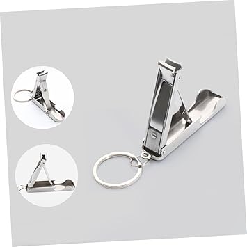FRCOLOR Stainless Steel Nail Clipper Stainless Steel Nail Cutters Folding Nail Clipper Toenail Fingernail Clippers - Image 5