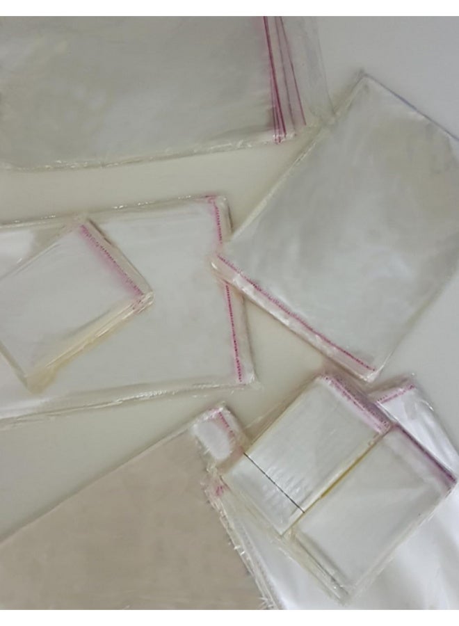 Self-adhesive plastic bags for packaging and storage, 100 pieces, various sizes (4x4 inches) - Image 2
