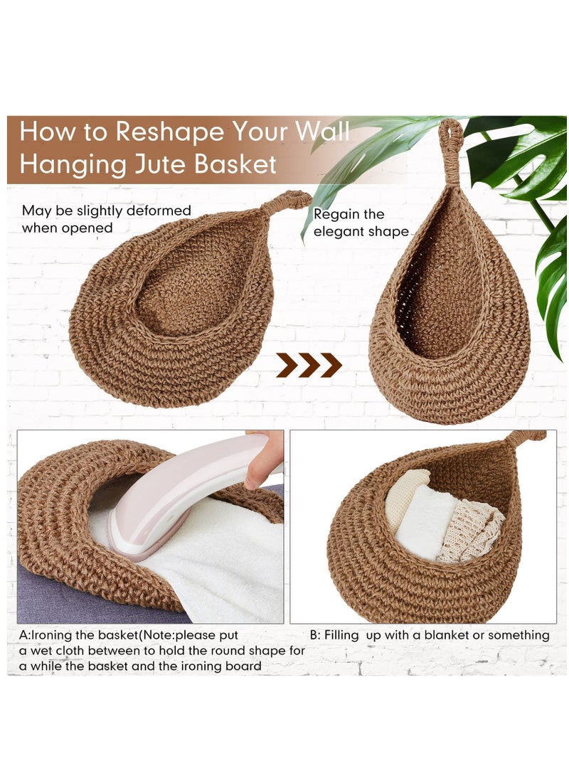 SYOSI Wall Hanging Fruit Baskets for Kitchen, Hanging Wall Vegetable Fruit Baskets Boho Wall Basket, Woven Basket for Kitchen Storage Vegetable Fruit Products, Tomato Potato and Onion Storage Box - Image 4