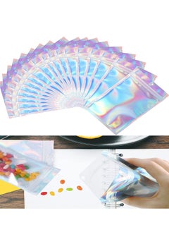 Generic Resealable Smell Proof Bags Mylar Bags Aluminum Foil Pouch Bag Holographic Flat Foil Bags for Favor Food Storage Gift Package Supplies 200 Packs 7.5 x 12 cm  - Image 1