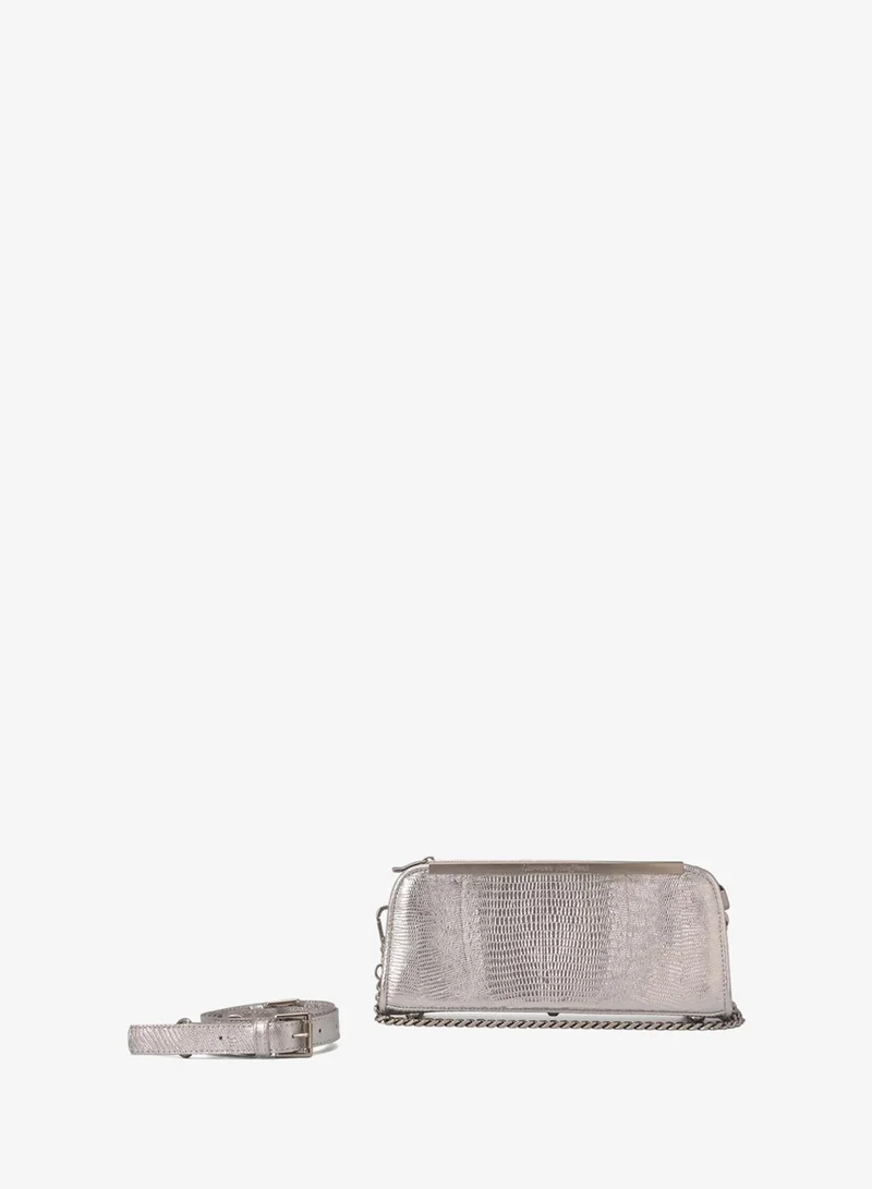 Carmen Steffens Silver Baguette Bag