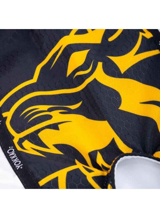 YOKKAO ORIGINAL GOLD MUAY THAI SHORTS WHITE - Image 3