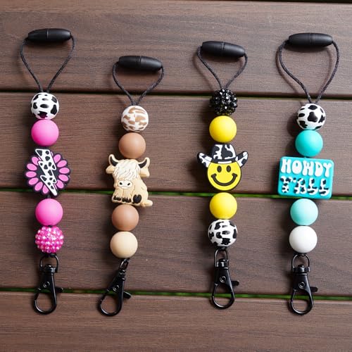MUBYOK F01 Western Car Freshie Hangers Making Kit DIY Silicone Beads Hanging Charms Accessories Supplies - Image 5
