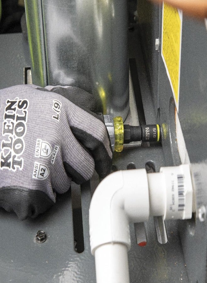 Klein Tools 32561HDRT KNECT 7-in-1 Ratcheting Screwdriver, Impact Rated, Stubby with Phillips, Slotted Bits, 3 Nut Drivers, Adapter, 7-Piece - Image 5