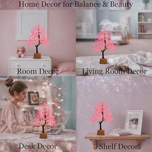 Crystiglow Glow in The Dark Rose Quartz Crystal Tree – 10 Inch, 300 Stone Beads | Original Rose Quartz Tree for Love, Positivity & Harmony – Handmade Crystal Décor & Spiritual Gift - Image 5