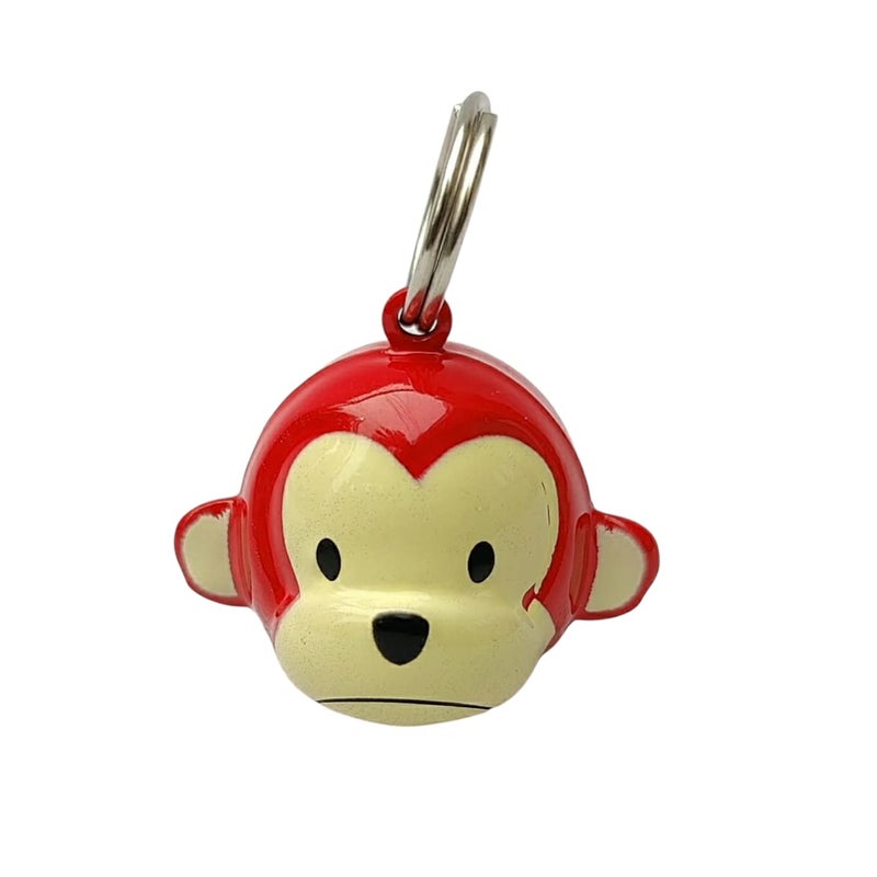 PETLICIOUS & MORE ® Jumbo Size |Design - Monkey Face| Collar Charm Bell for Dogs/Puppy/Cat/Kitten (Pack of One) - Image 1