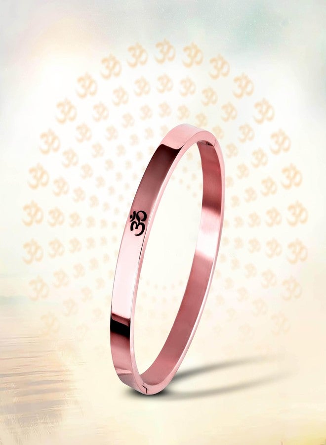 MEENAZ Rakhi Bracelet for brother Bracelet for Men Shree Ram Aum Om Kada for men Bracelet for Boys Rose Gold,Kada golden Bracelets Rakhi for Bhaiya Brother Kids Men,Raksha Bandhan Wrist Band Rakhi - Image 2