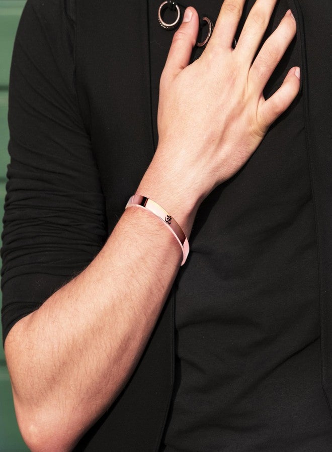 MEENAZ Rakhi Bracelet for brother Bracelet for Men Shree Ram Aum Om Kada for men Bracelet for Boys Rose Gold,Kada golden Bracelets Rakhi for Bhaiya Brother Kids Men,Raksha Bandhan Wrist Band Rakhi - Image 3