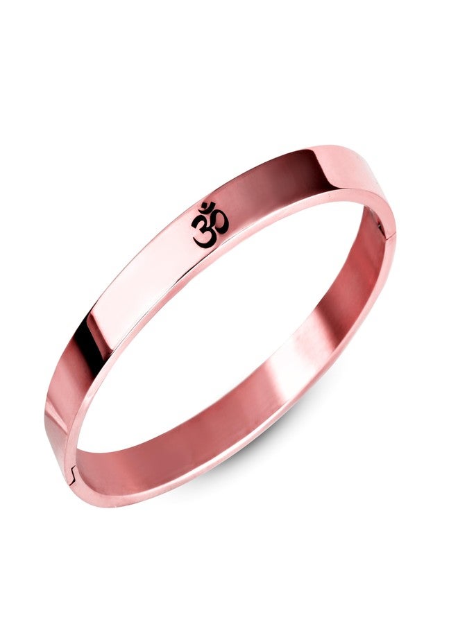 MEENAZ Rakhi Bracelet for brother Bracelet for Men Shree Ram Aum Om Kada for men Bracelet for Boys Rose Gold,Kada golden Bracelets Rakhi for Bhaiya Brother Kids Men,Raksha Bandhan Wrist Band Rakhi - Image 1