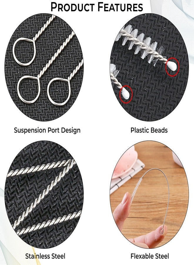 Bembika Nylon Bristle with 360 Rotation Long Safe and Compact Cleaning Sipper Cleeaning for Babies (Pack of 4) - Image 4